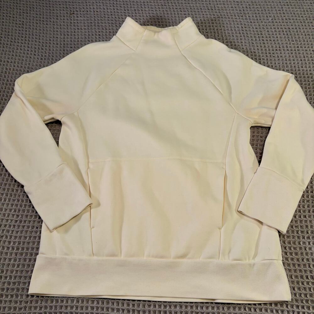 Fabletics Zaylee Ivory Funnel Neck Tunic Sweatershirt Womens Small